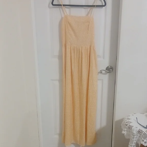 Goodthreads Yellow and White Spaghetti Strap Sundress - Picture 2 of 6